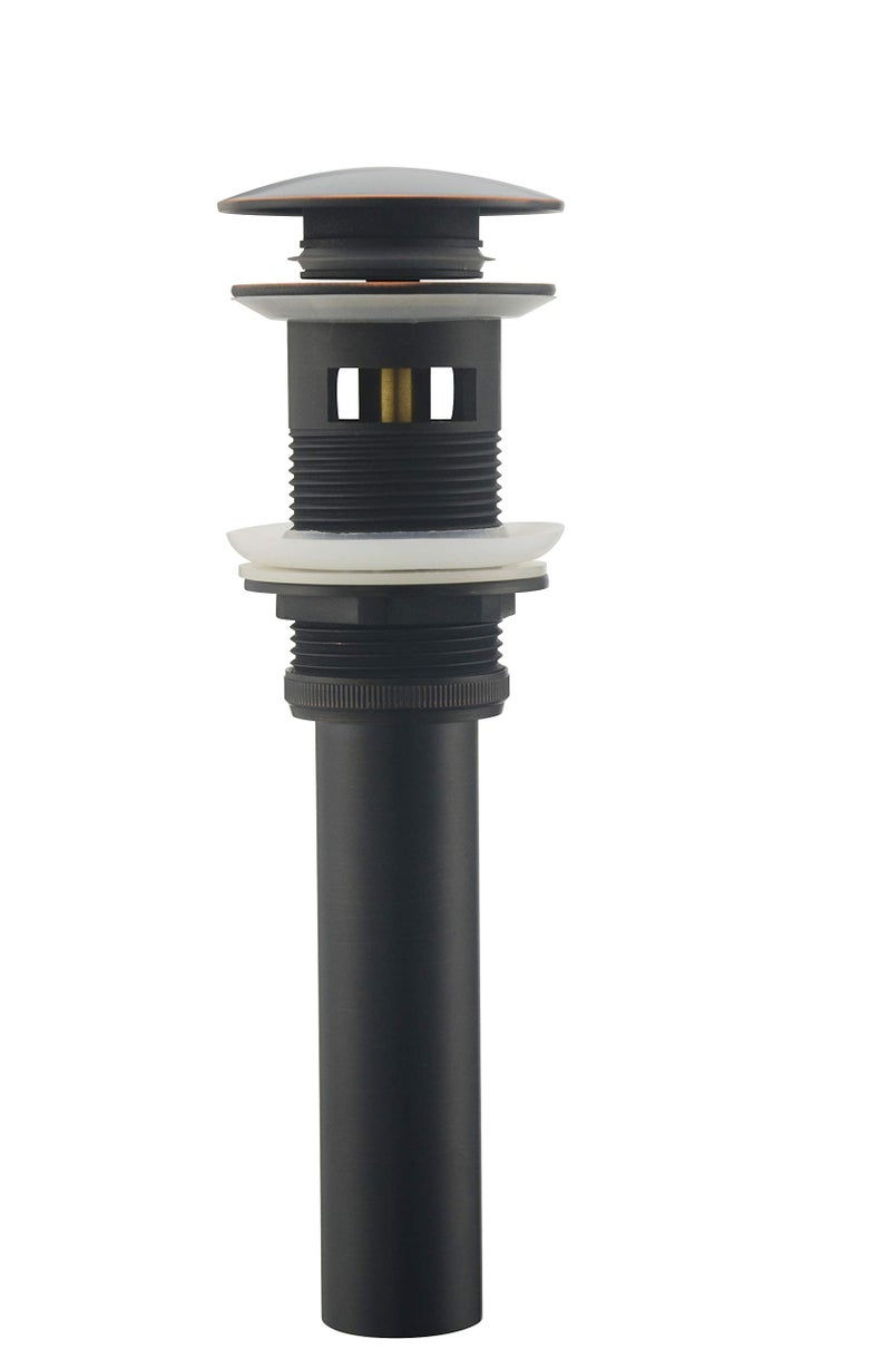 Purelux Bathroom Faucet Vessel or Vanity Sink Spring Pop Up Drain Stopper with Overflow, Oil Rubbed Bronze, Fits 1-3/4" Drain Hole - Image 4